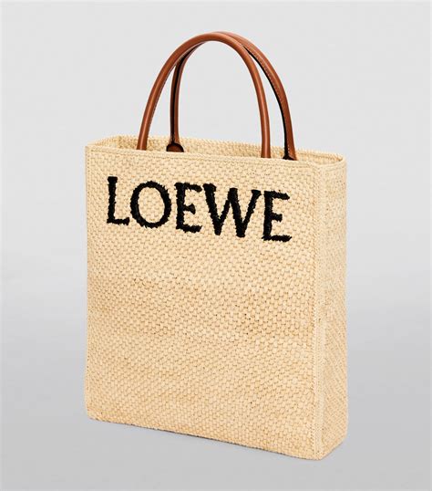 loewe raffia tote bag